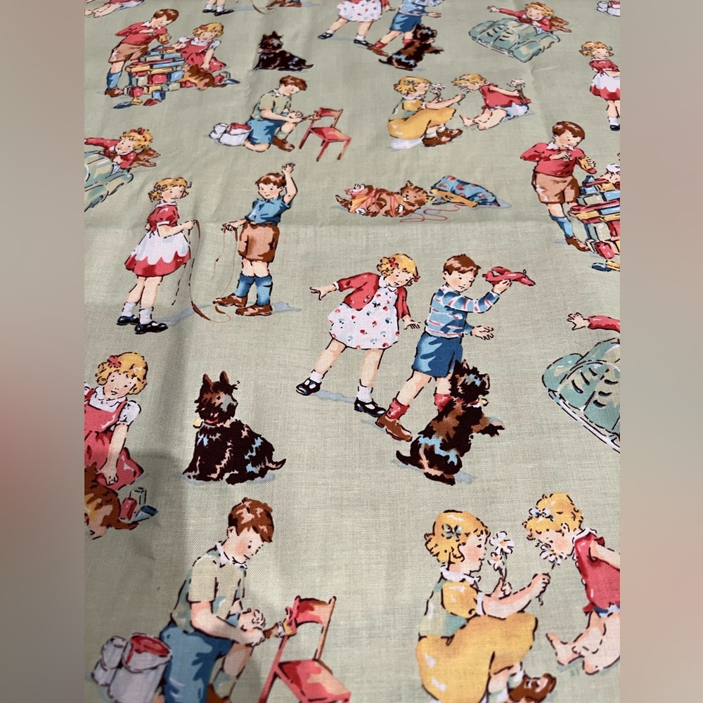 Vintage Fabric Dick & Jane by Alexander Henry Fabrics circa 1999 - Picture 5 of 6